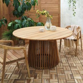 Rundt udendørs bord Lorca Ø120 cm, teak