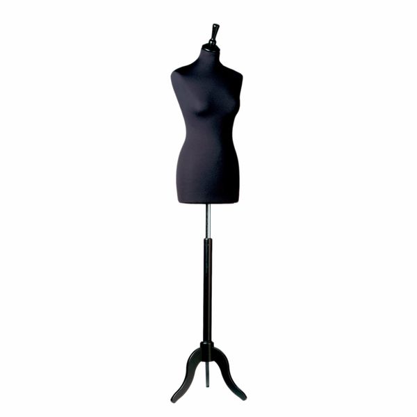 Gine -"Madame" sort polyester, sort