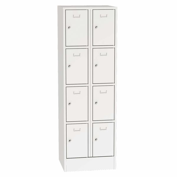 Personaleboks UniBox 2x4 rum. Lysegrå
