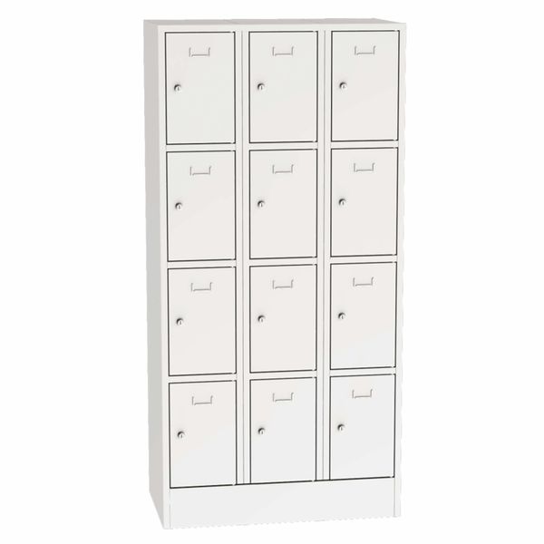 Personaleboks UniBox 3x4 rum. Lysegrå