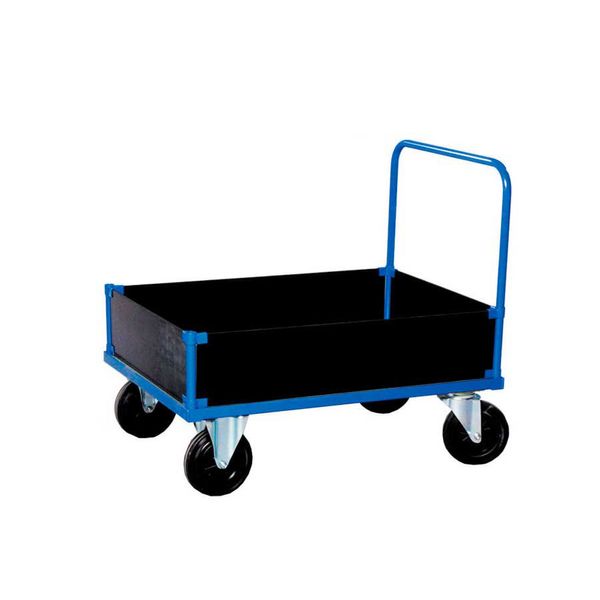 Ladvogn BlueSteel 4 sider 80x120 cm