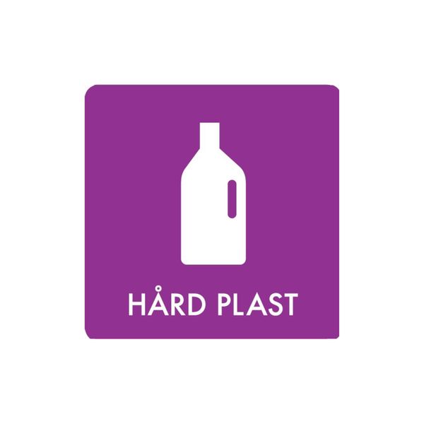 Pictogram udendørs 'HÅRD PLAST'