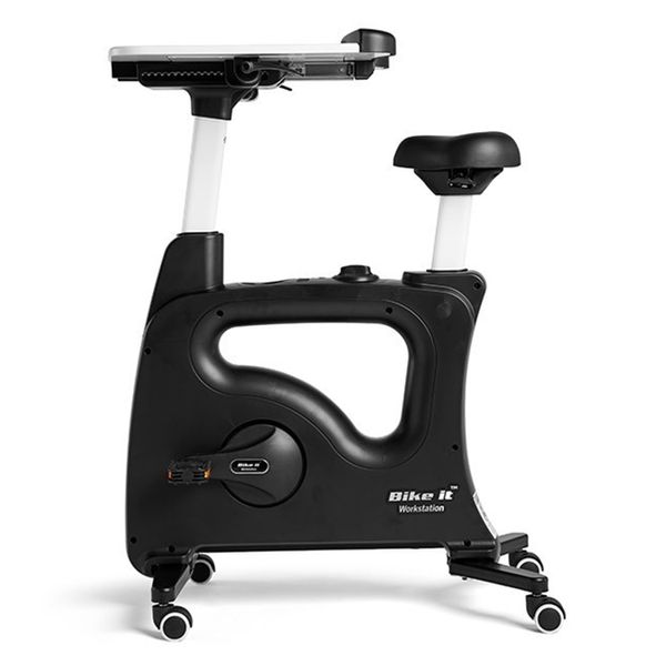 Kontorcykel med bord og hjul, sort