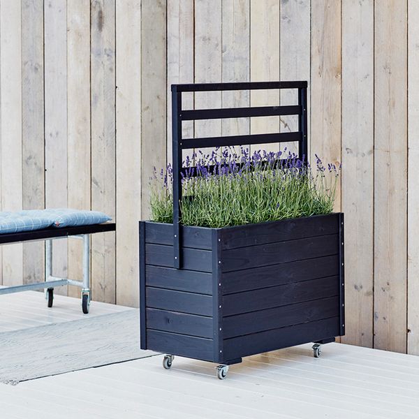 Plantekasse imp. 88x48x124 cm, sort