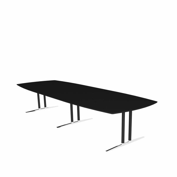 Konferencebord Executive, sort/krom