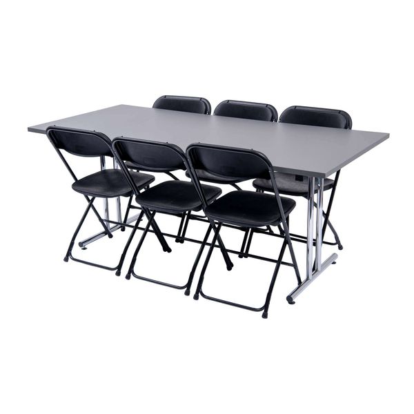 Stabelfix Lux klapbord 80x180 med 6 Samson Lux klapstole