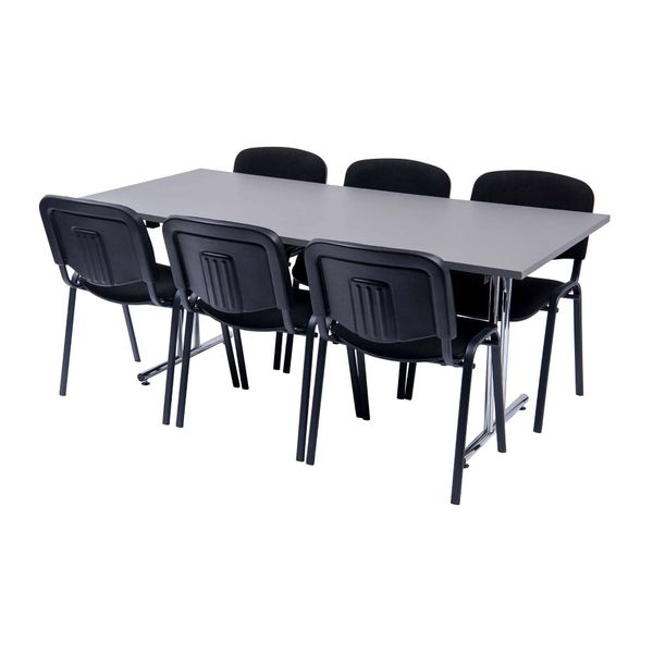 Klapbord Stabelfix Lux med 6 Comfort Basic stole