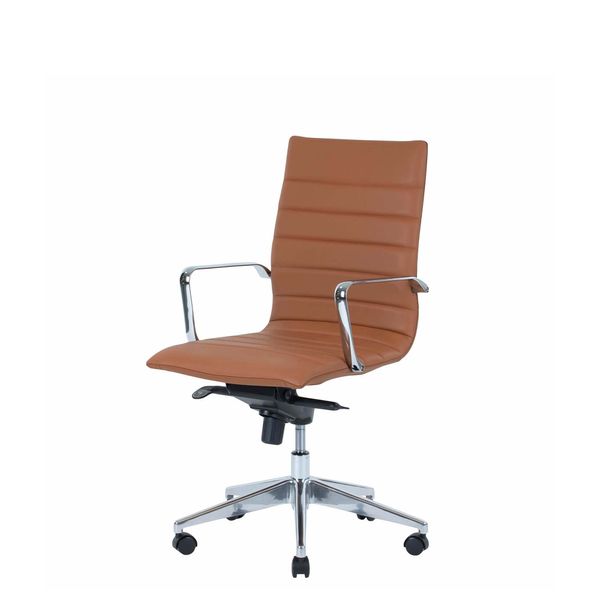 Kontorstol Prestige mellem ryg, cognac brun