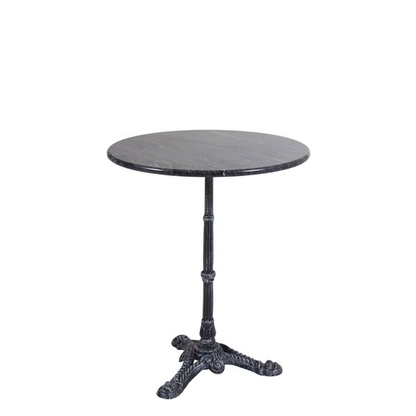 Rundt Cafebord Loire Ø60 cm, sort marmor