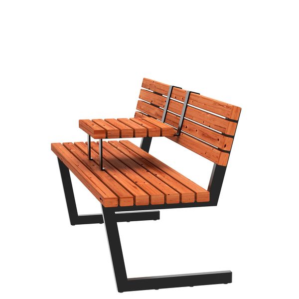 Udendørs bænk inkl. hængebord Relax, brun